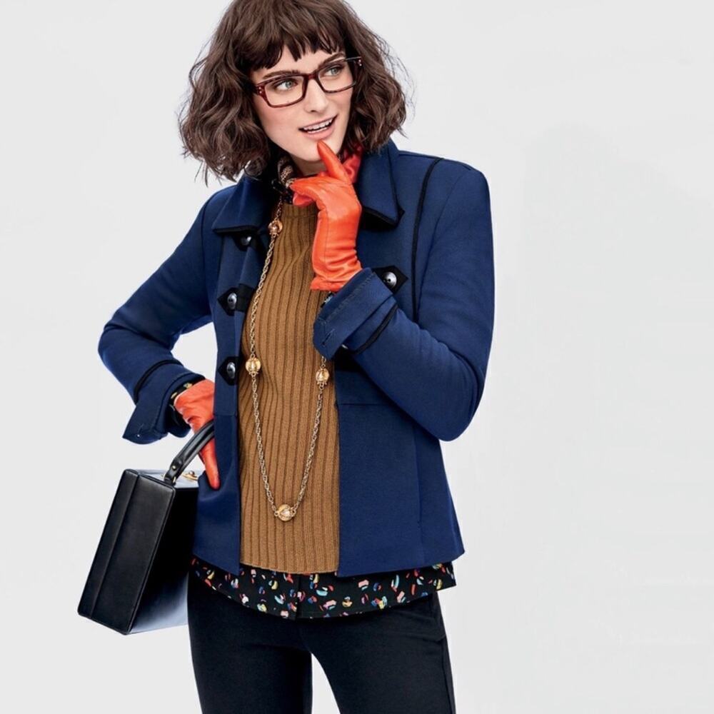 Cabi Navy Blue In the Band Jacket #3375 Stretch Classic Blazer Military Size XS